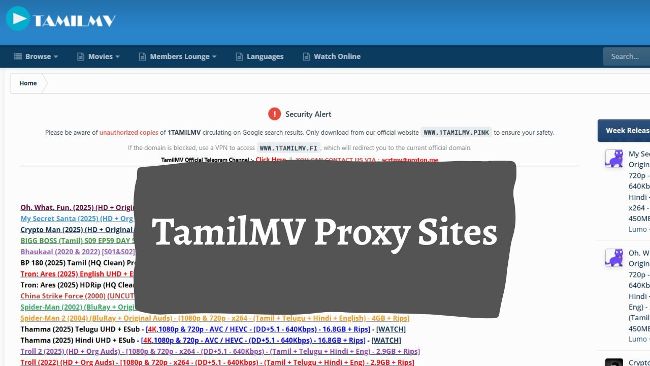TamilMV Proxy Sites